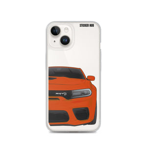 Orange Charger Hellcat (Widebody) - iPhone Case