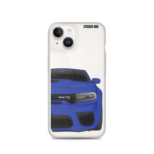 Blue Charger Hellcat (Widebody) - Phone Case