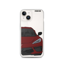 Load image into Gallery viewer, Long Beach Red C8 Corvette - iPhone Case