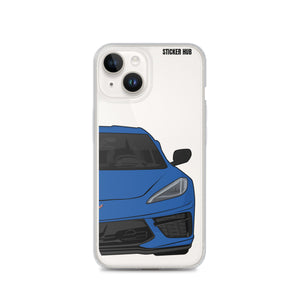 Elkhart Blue C8 Corvette - iPhone Case