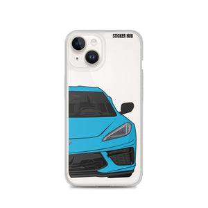 Rapid Blue C8 Corvette - iPhone Case