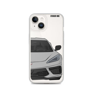 Silver C8 Corvette - iPhone Case