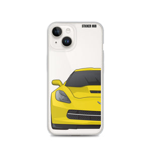 Velocity Yellow C7 Corvette Stingray - iPhone Case