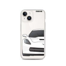 Load image into Gallery viewer, White C7 Corvette Stingray - iPhone Case