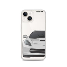 Load image into Gallery viewer, Silver C7 Corvette Stingray - iPhone Case