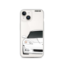 Load image into Gallery viewer, White C6 Corvette - iPhone Case