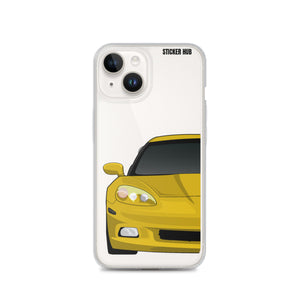 Velocity Yellow C6 Corvette - iPhone Case