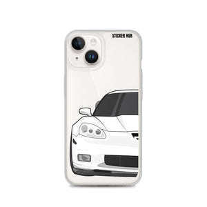 White C6 Corvette Z06 - iPhone Case