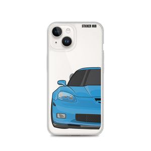 Jet Stream Blue C6 Corvette Z06 - iPhone Case