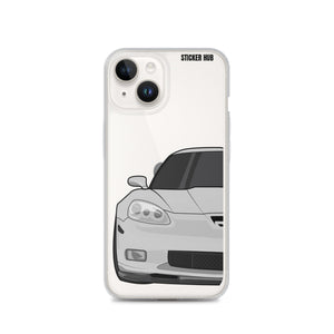 Silver C6 Corvette Z06 - iPhone Case