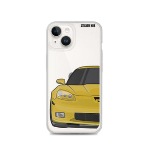 Velocity Yellow C6 Corvette Z06 - iPhone Case