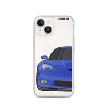 Load image into Gallery viewer, LeMans Blue C6 Corvette Z06 iPhone Case