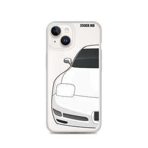 White C5 Corvette Z06 - iPhone Case