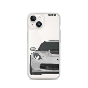 Silver C7 Corvette Z06 - iPhone Case