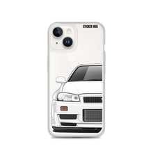 Load image into Gallery viewer, White R34 Nissan GTR - iPhone Case