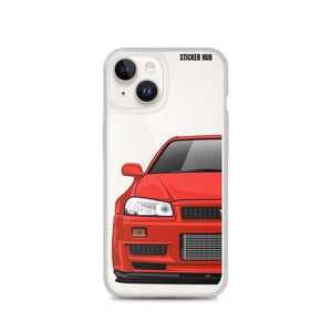 Red R34 Nissan GTR - iPhone Case