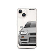 Load image into Gallery viewer, Silver R34 Nissan GTR - iPhone Case