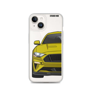 Yellow 18-21 Mustang 5.0 - iPhone Case