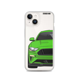 Green 18-21 Mustang 5.0 iPhone Case