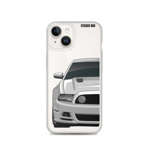 Silver 13-14 Mustang 5.0 - iPhone Case