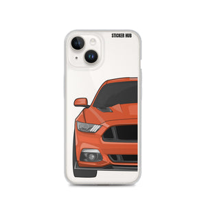 Orange 15-17 Mustang 5.0 - iPhone Case