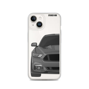 Gray 15-17 Mustang 5.0 - iPhone Case