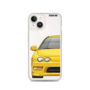 Yellow Acura Integra - iPhone Case