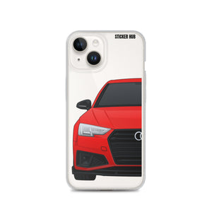 Red B9 Audi S4 "Facelift" - iPhone Case