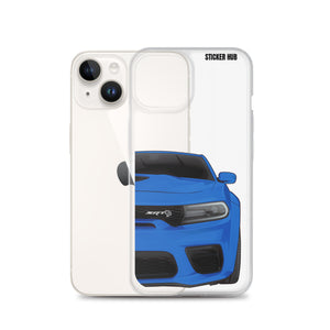 Blue Charger Hellcat (Widebody) - iPhone Case