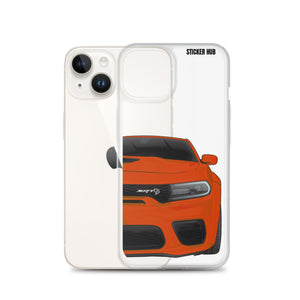 Orange Charger Hellcat (Widebody) - iPhone Case