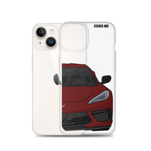 Load image into Gallery viewer, Long Beach Red C8 Corvette - iPhone Case