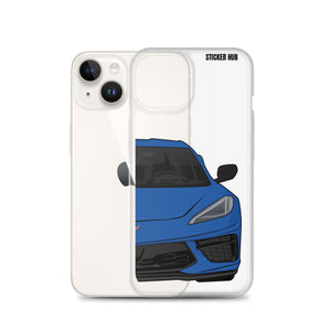 Elkhart Blue C8 Corvette - iPhone Case