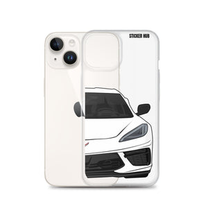 White C8 Corvette - iPhone Case