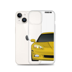 Velocity Yellow C6 Corvette - iPhone Case