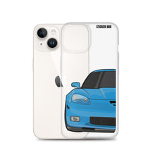 Load image into Gallery viewer, Jet Stream Blue C6 Corvette Z06 - iPhone Case