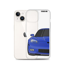 Load image into Gallery viewer, LeMans Blue C6 Corvette Z06 iPhone Case