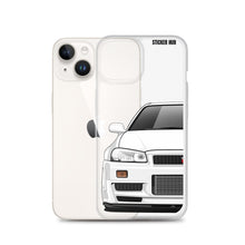 Load image into Gallery viewer, White R34 Nissan GTR - iPhone Case