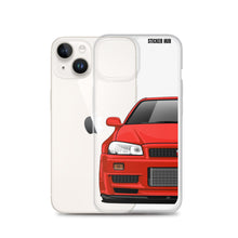 Load image into Gallery viewer, Red R34 Nissan GTR - iPhone Case