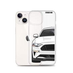 White 18-21 Mustang 5.0 - iPhone Case