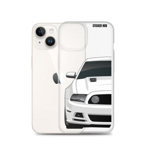 White 13-14 Mustang 5.0 - iPhone Case