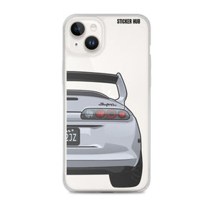 Silver Toyota Supra - iPhone Case