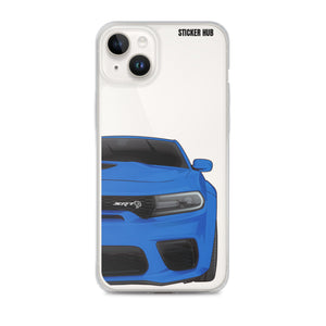 Blue Charger Hellcat (Widebody) - iPhone Case