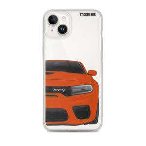 Orange Charger Hellcat (Widebody) - iPhone Case