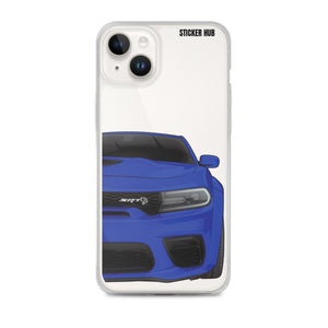 Blue Charger Hellcat (Widebody) - Phone Case