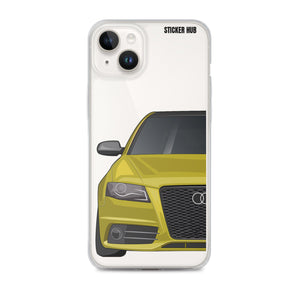 Yellow B8 Audi S4 - iPhone Case