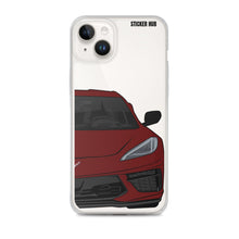 Load image into Gallery viewer, Long Beach Red C8 Corvette - iPhone Case