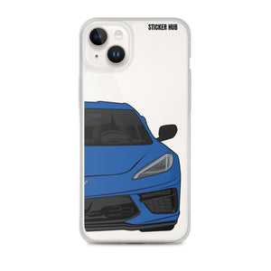 Elkhart Blue C8 Corvette - iPhone Case