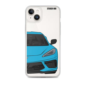 Rapid Blue C8 Corvette - iPhone Case