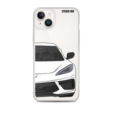 Load image into Gallery viewer, White C8 Corvette - iPhone Case