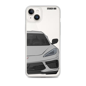 Silver C8 Corvette - iPhone Case